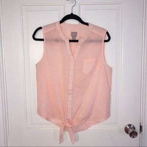 chico’s tie front blouse